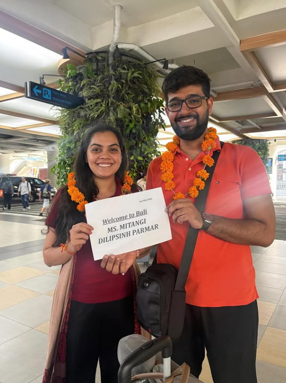 Traveller welcome at arrival